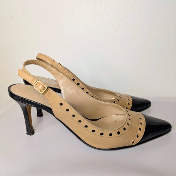 Roberto Capucci - Pointed Slingback Heels black and nude color - Picture 4 of 9